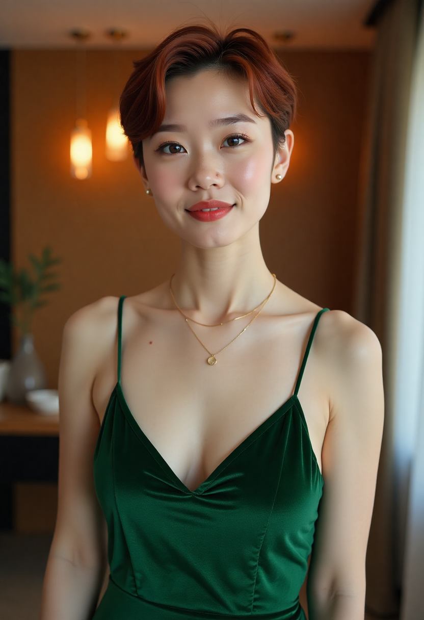 夜色下的乡间小镇